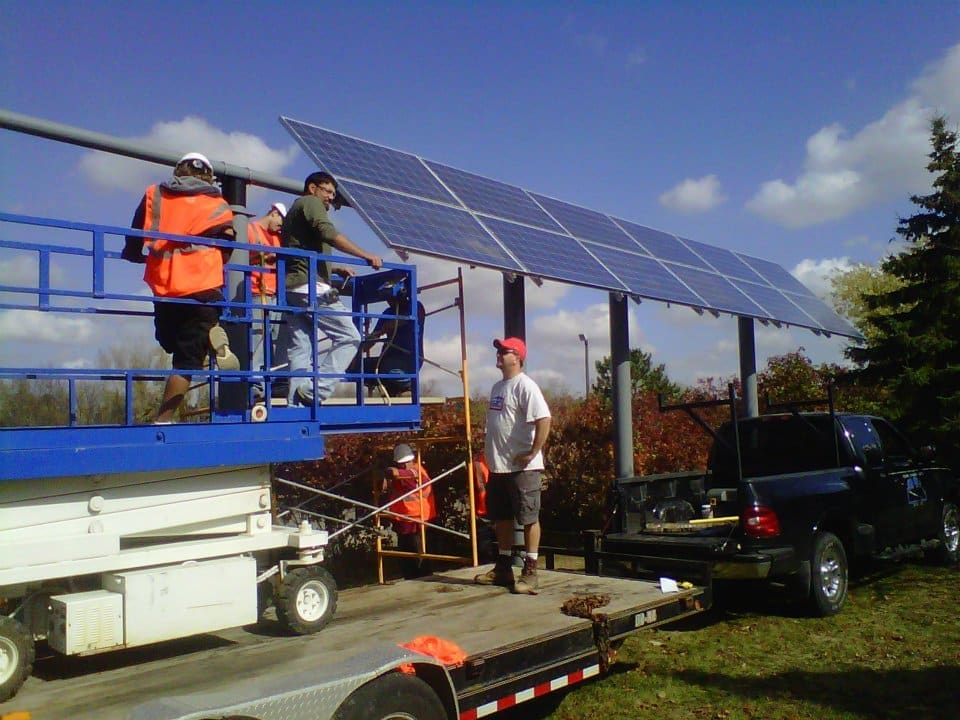 Solar panel installation